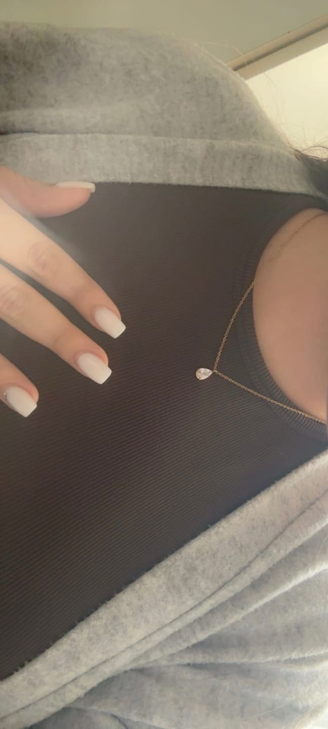 Customer photo review of Teardrop Halskette | 18K vergoldet
