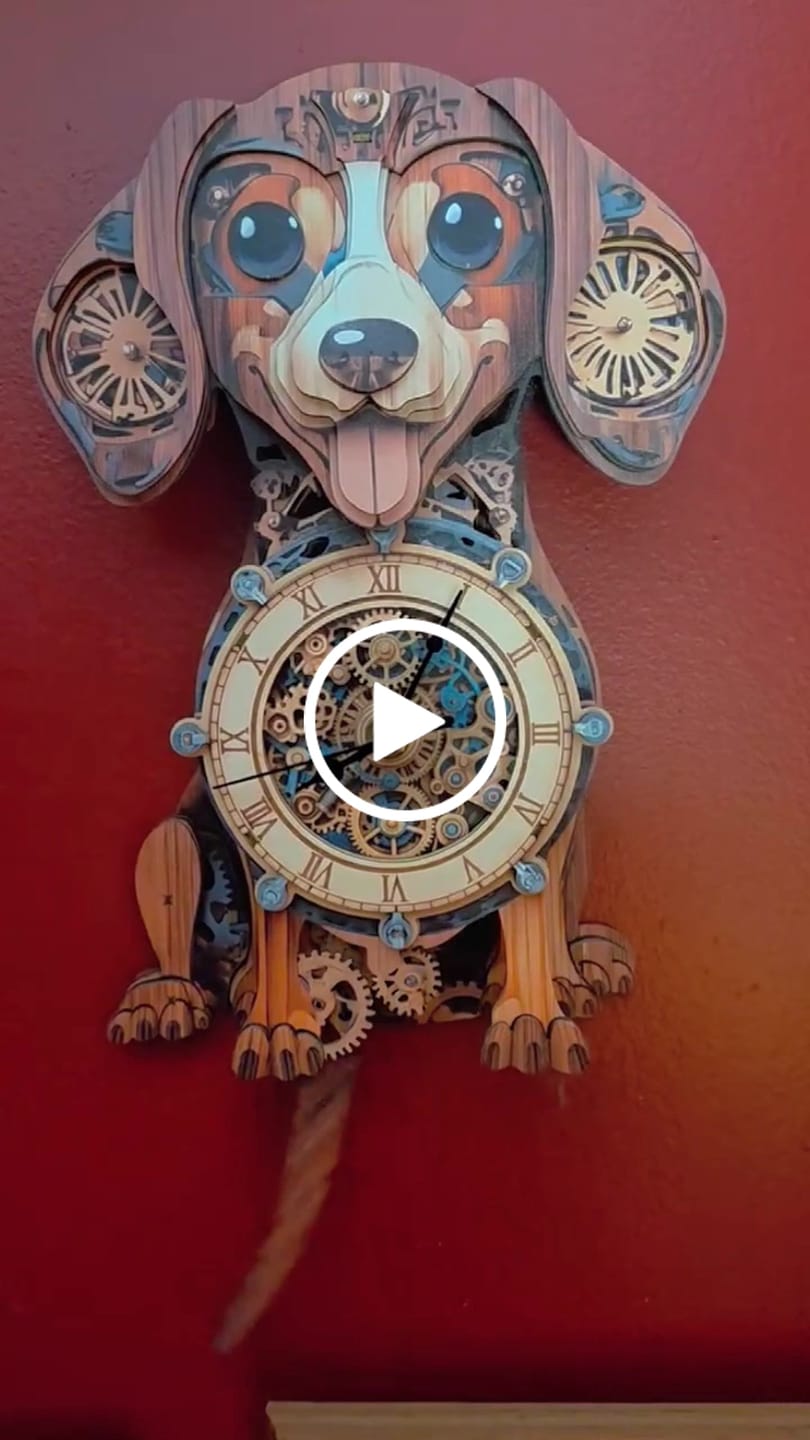 Customer video review of Dachshund – DIY Wooden Clock, 3D Puzzle Craft Kit