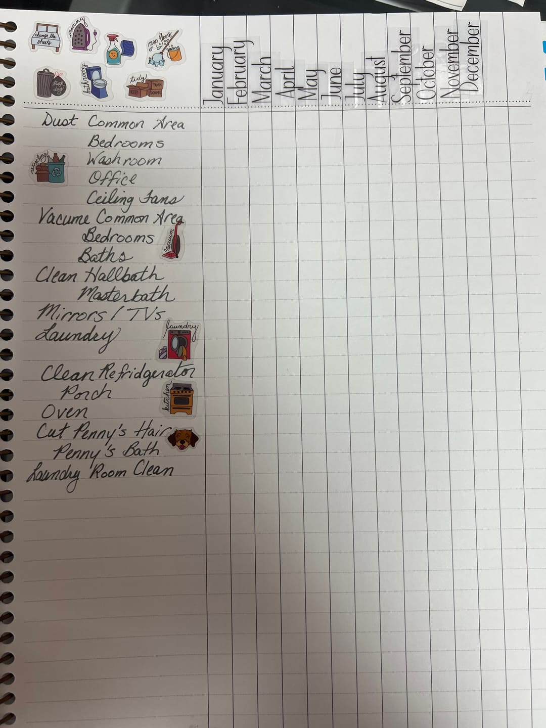 Customer photo review of Tidy Up Stickers
