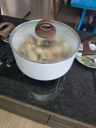 Customer photo review of Brinox - Jogo de Panelas 8 Peças Ceramic Life Smart Plus - Vanilla