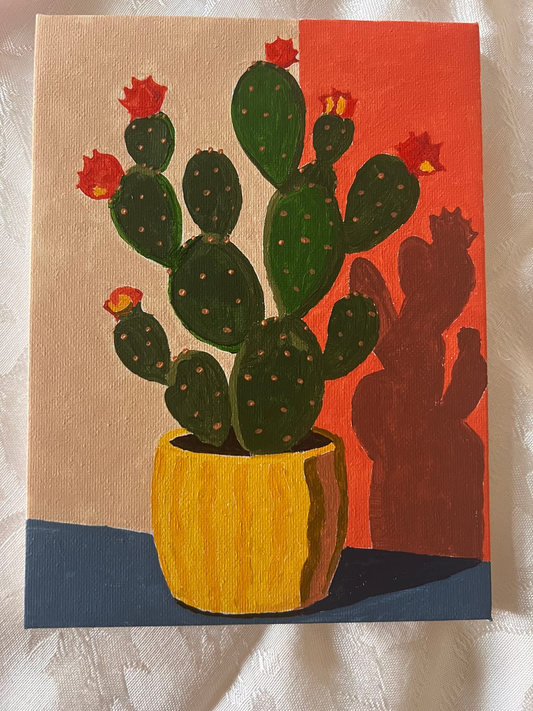 Customer photo review of 6 Mini Paintings - Blooming Cactus Set