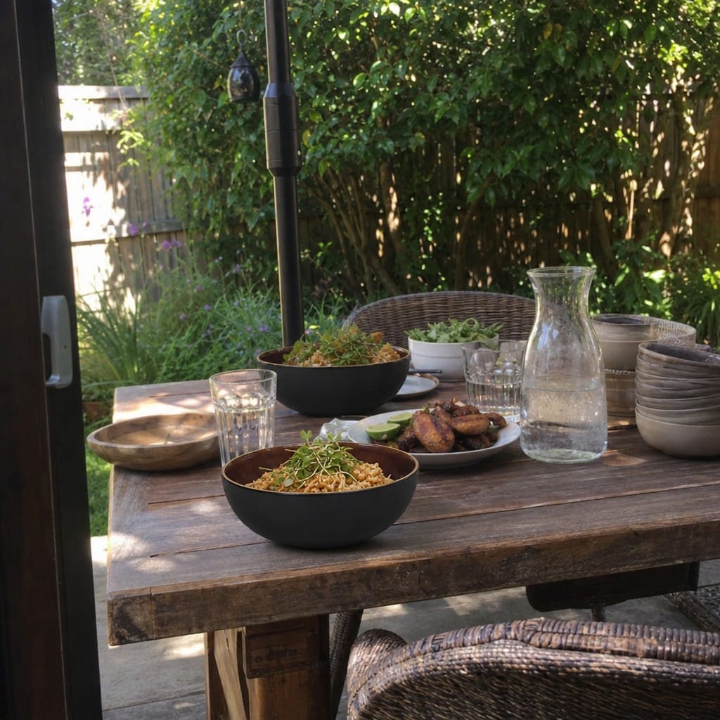 Customer photo review of Deep Bowls 770ml Black Porcelain for Casual Dining (Pack of 6)