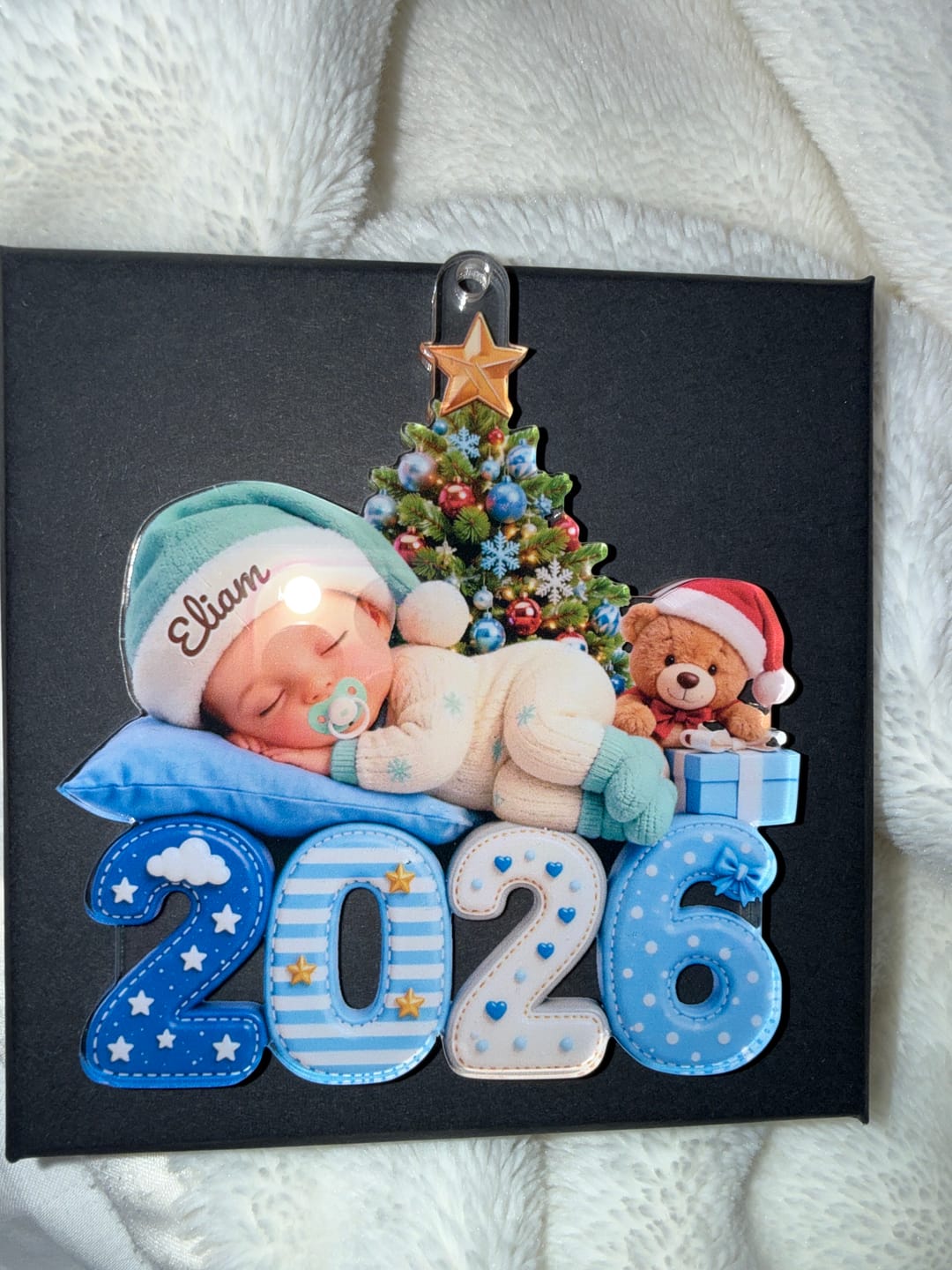 Customer photo review of Our Greatest Blessing Ever - Personalized Acrylic Custom Shape Ornament