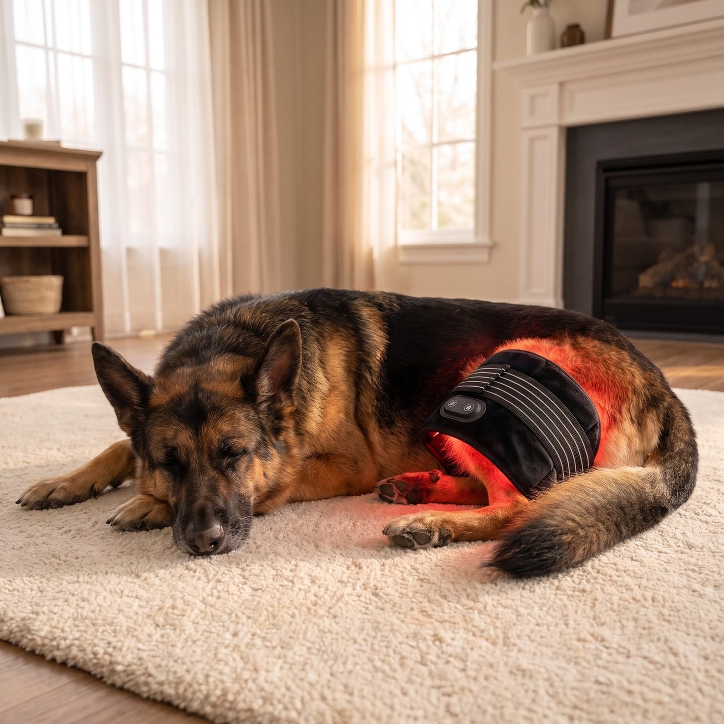 Customer photo review of Nuzzlure™ Wireless Red Light Therapy Device for Dogs