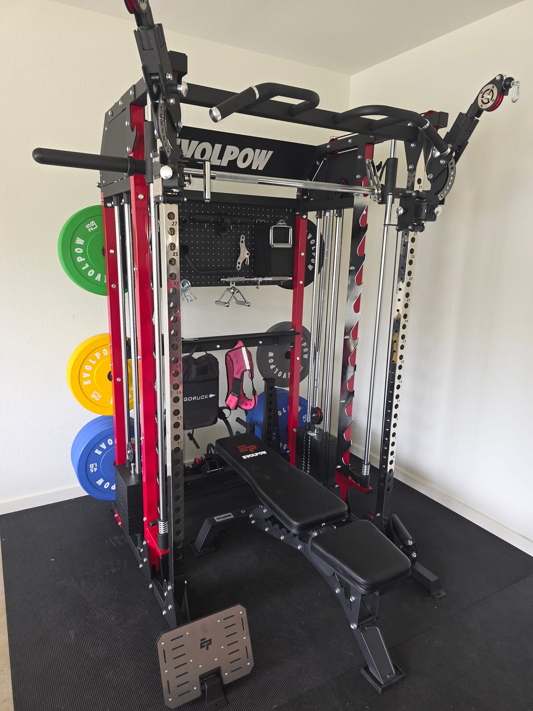 Customer photo review of EVOLPOW M2B Pro Brute All-In-One Smith Machine Home Gym with Dual Weight Stacks