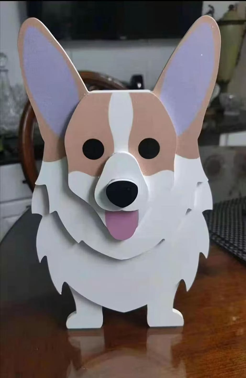 Customer photo review of Dog Planter - Corgi