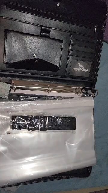 Customer photo review of Leather Portfolio Bag With Handle
