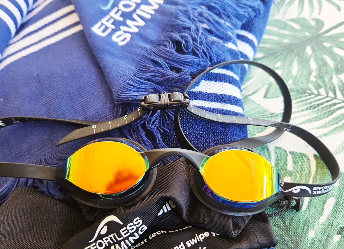 Customer photo review of Large Turkish Towel - Navy Striped