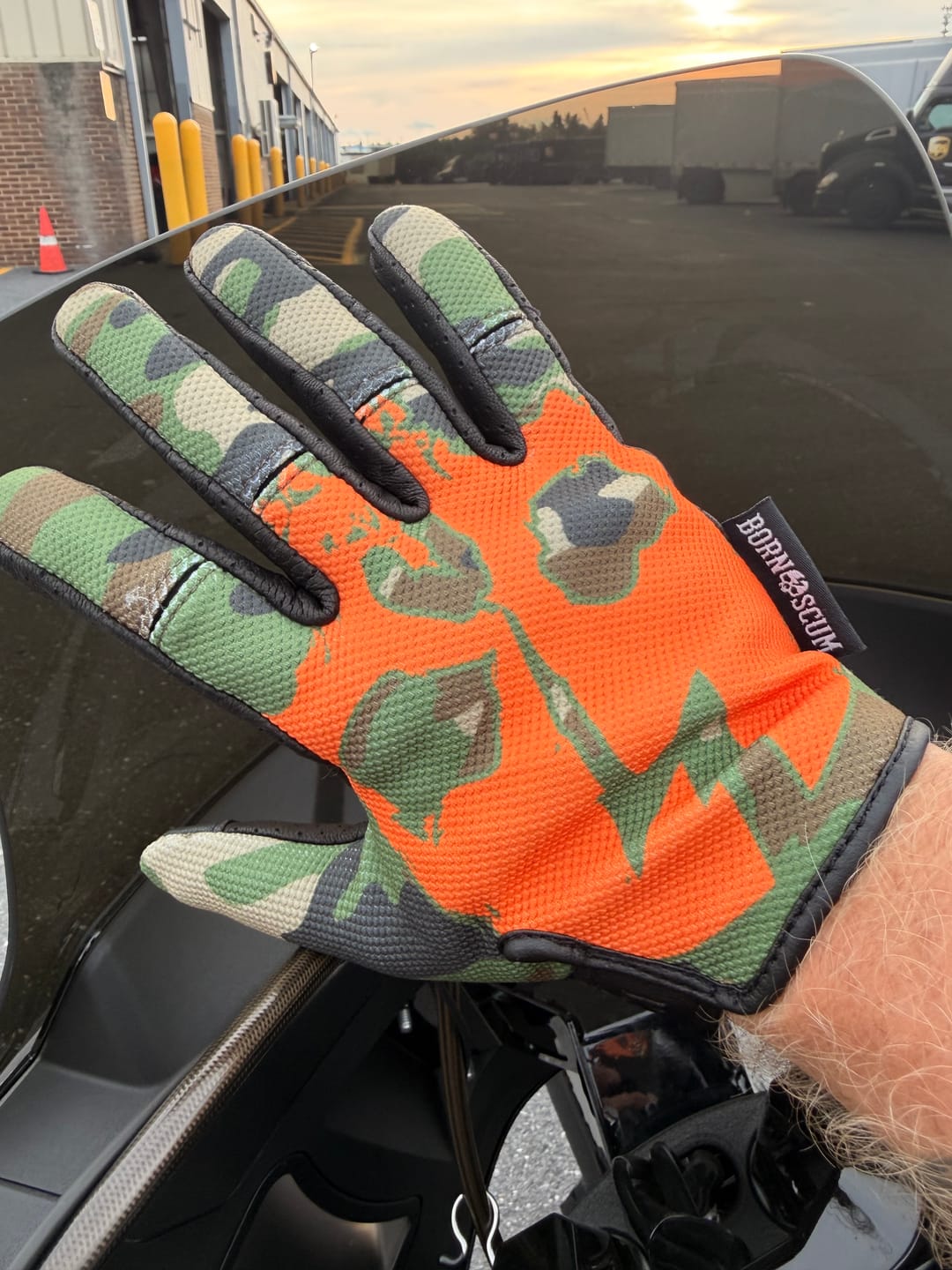 Customer photo review of OG MX GLOVES ORANGE/WOODLAND