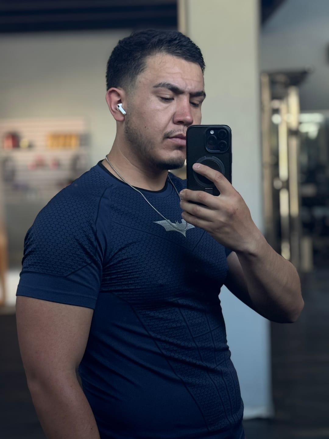 Customer photo review of BATMAN COMPRESSION TEE-4259 (NAVY)