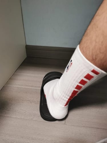 Customer photo review of HA™ Elite Socks White/Red