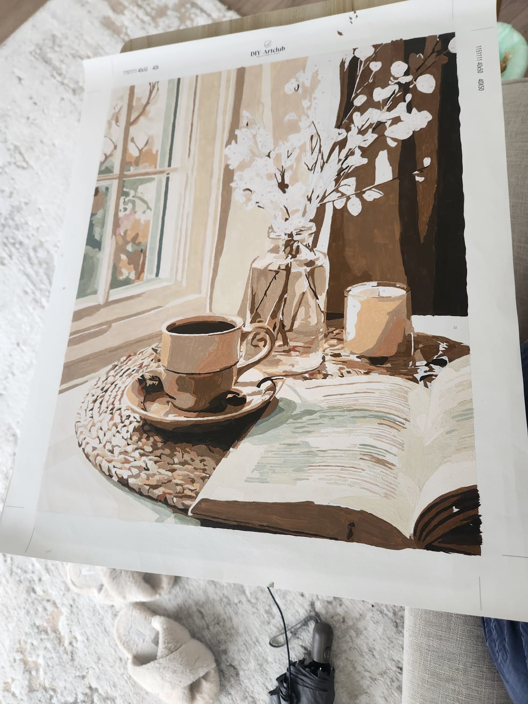 Customer photo review of Interior in beige | Paint by Number