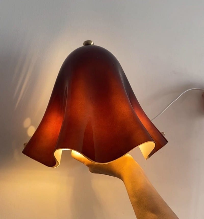 Customer photo review of Sculpted Glass Flower Wall Sconce