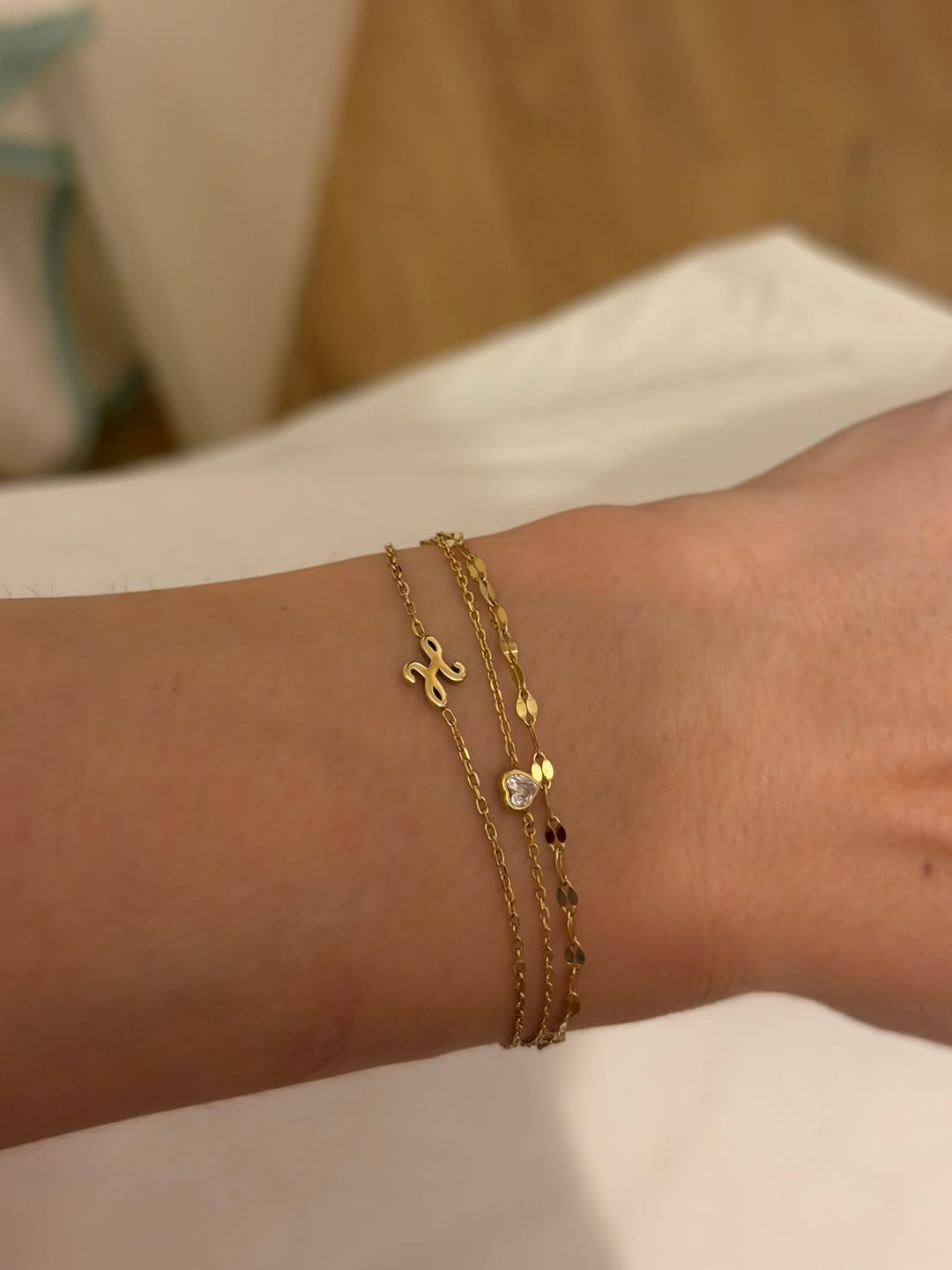 Customer photo review of Initial Chain Bracelet