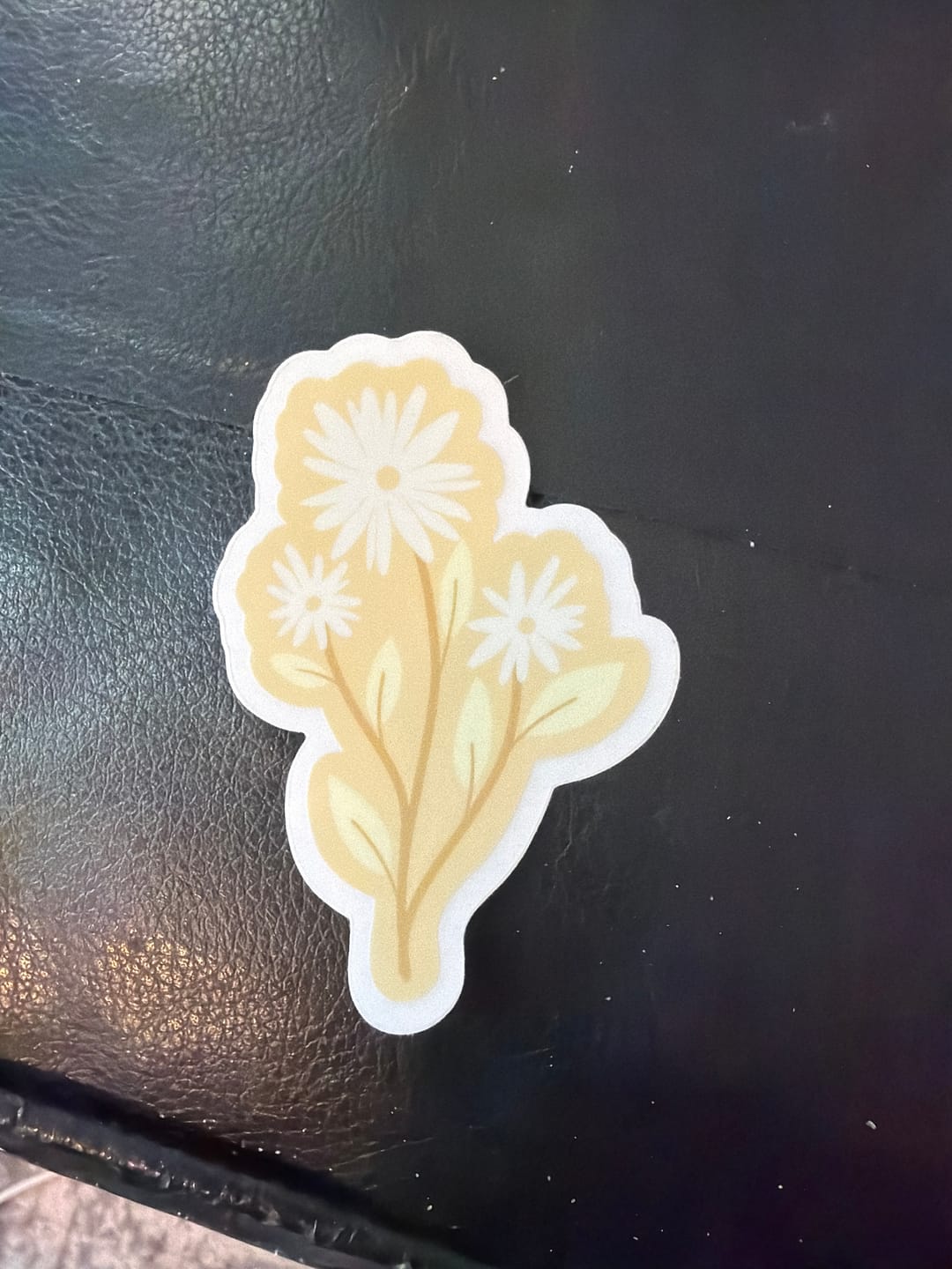 Customer photo review of Yellow Daisy Clear Sticker