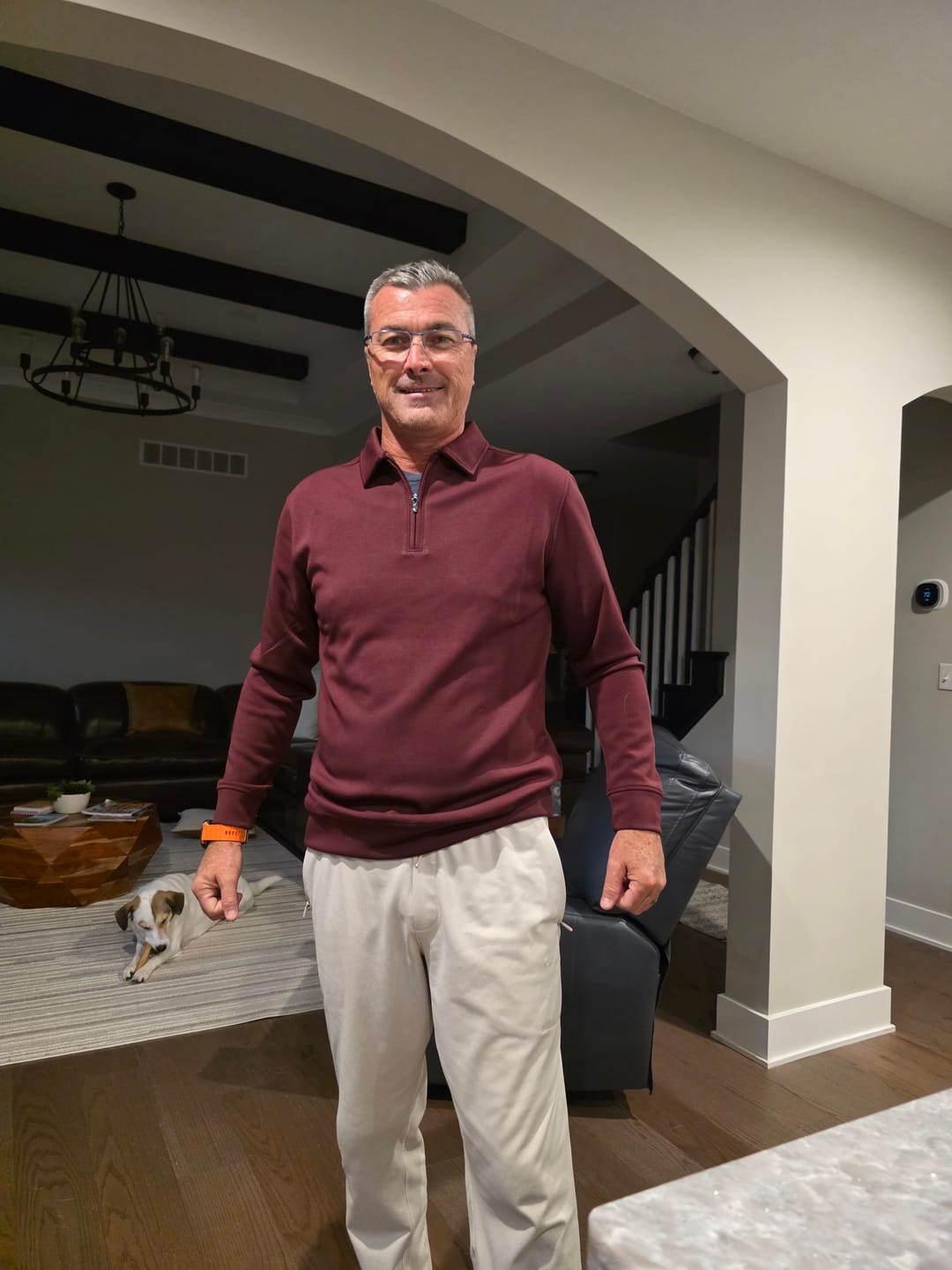 Customer photo review of Aura Zip Polo Long Sleeve