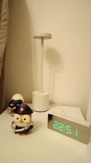 Customer photo review of Luminária de Mesa Sem Fio Recarregável Nomad Glow