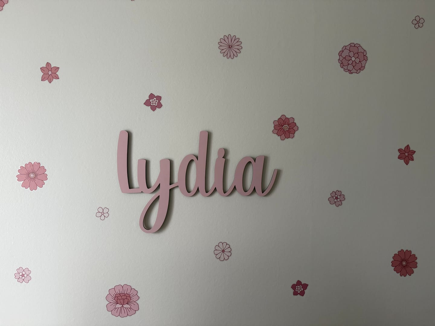 Customer photo review of Wall Name Plaque Free Personalisation