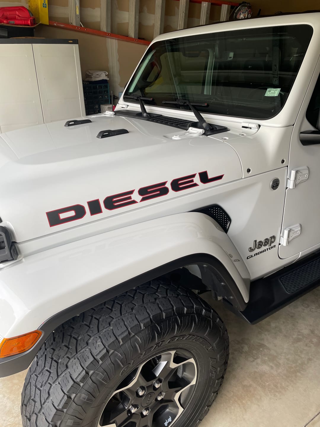 Customer photo review of Premium Hood Lettering | Set of 2