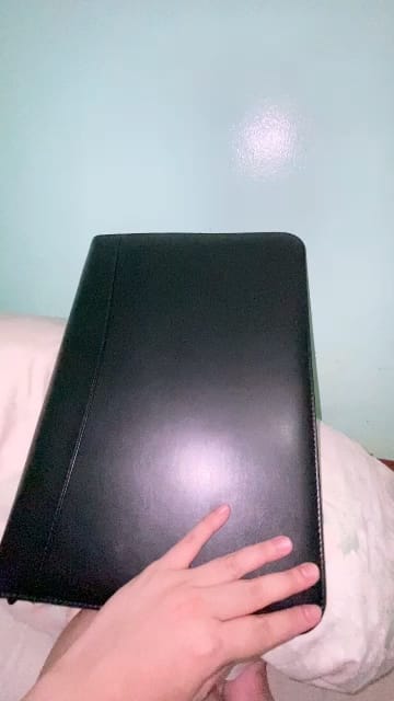 Customer photo review of Leather Portfolio Bag With Handle