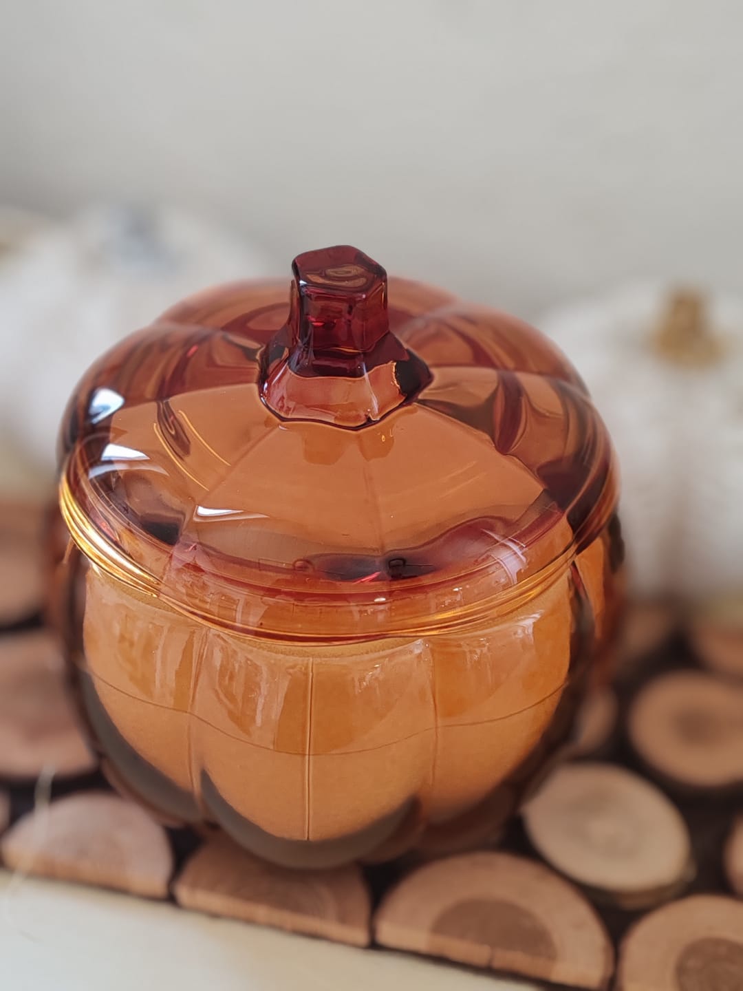 Customer photo review of Glaskürbis Kerzen Set (2-teilig) – Herbst & Halloween Deko Duftkerzen