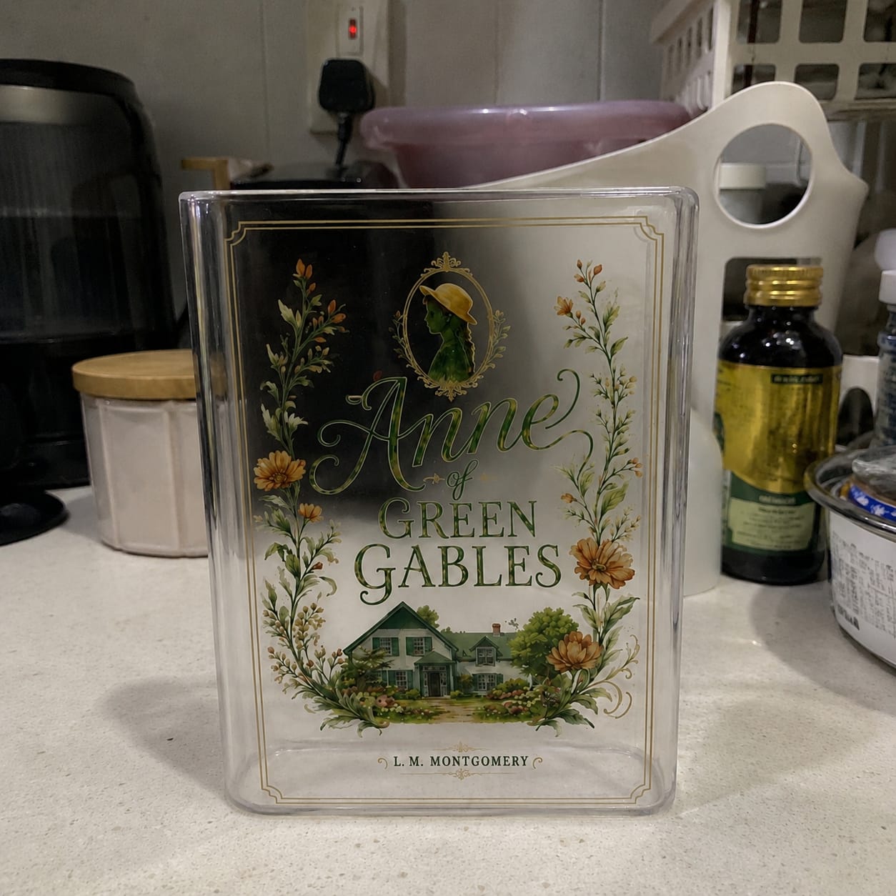 Customer photo review of Vase Anne of Green Gables Acrylic Book Vase Book Lover Gift