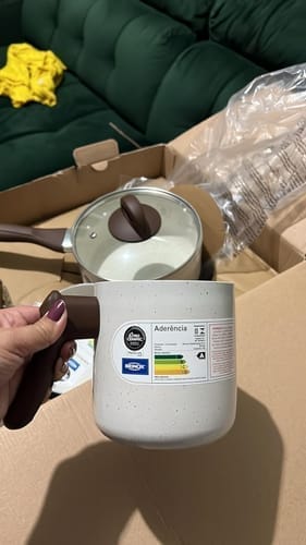 Customer photo review of Brinox - Jogo de Panelas 8 Peças Ceramic Life Smart Plus - Vanilla