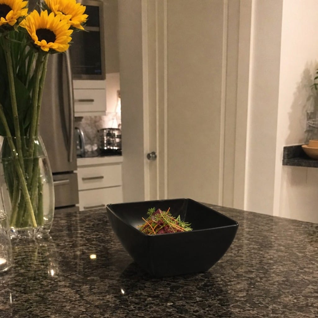 Customer photo review of Curved Bowl 8 inch Black Melamine for Contemporary Dining