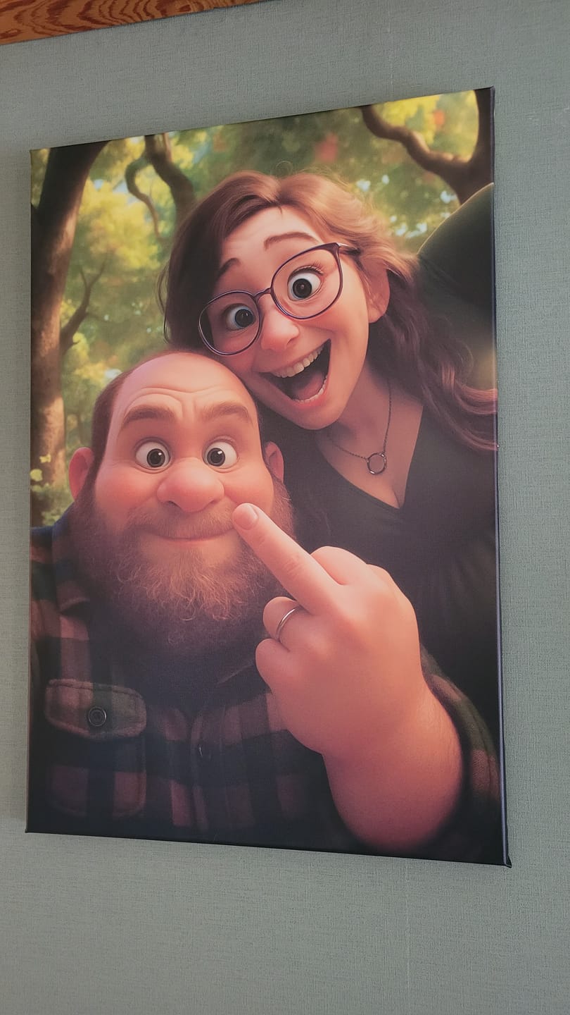 Customer photo review of Personalisierte Leinwand - Animiertes Portrait