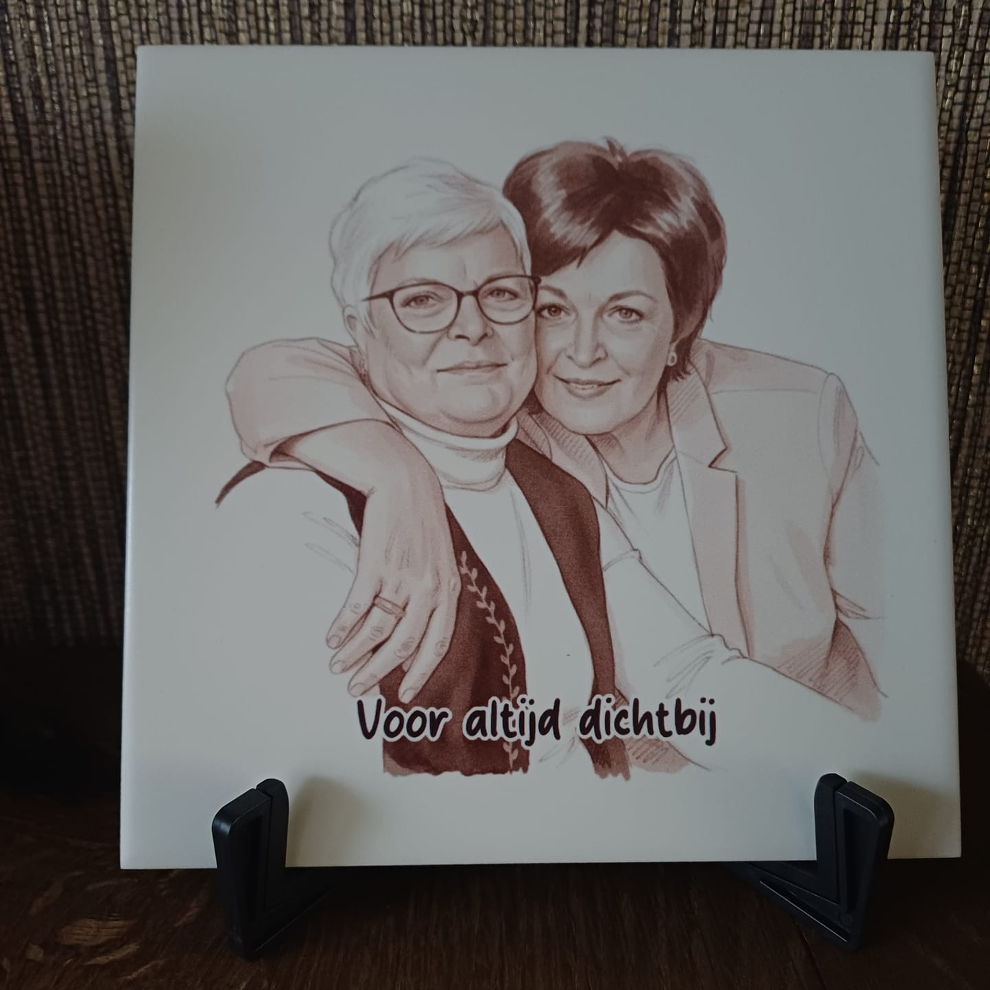 Customer photo review of Sepia Vintage Portret Tegeltje