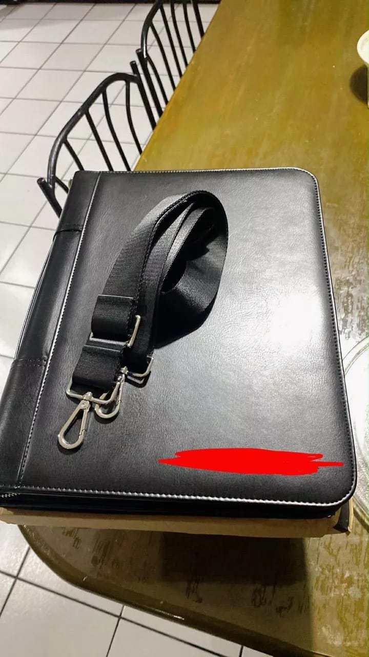 Customer photo review of Leather Portfolio Bag With Handle