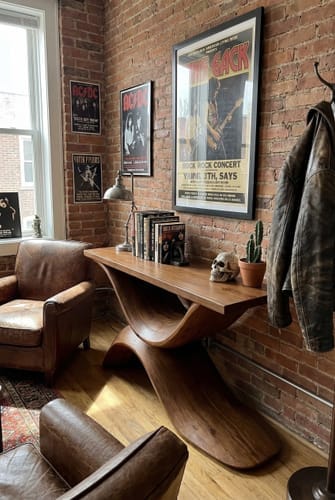 Customer photo review of Handcrafted Live Edge Console Table Furniture Decor
