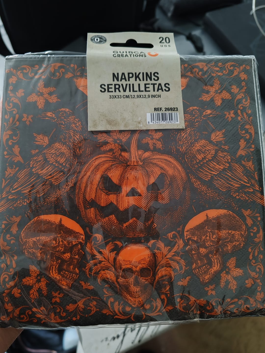 Customer photo review of Halloween Servietten – 4 Designs (Kürbis, Gothic, Candy, Monster)