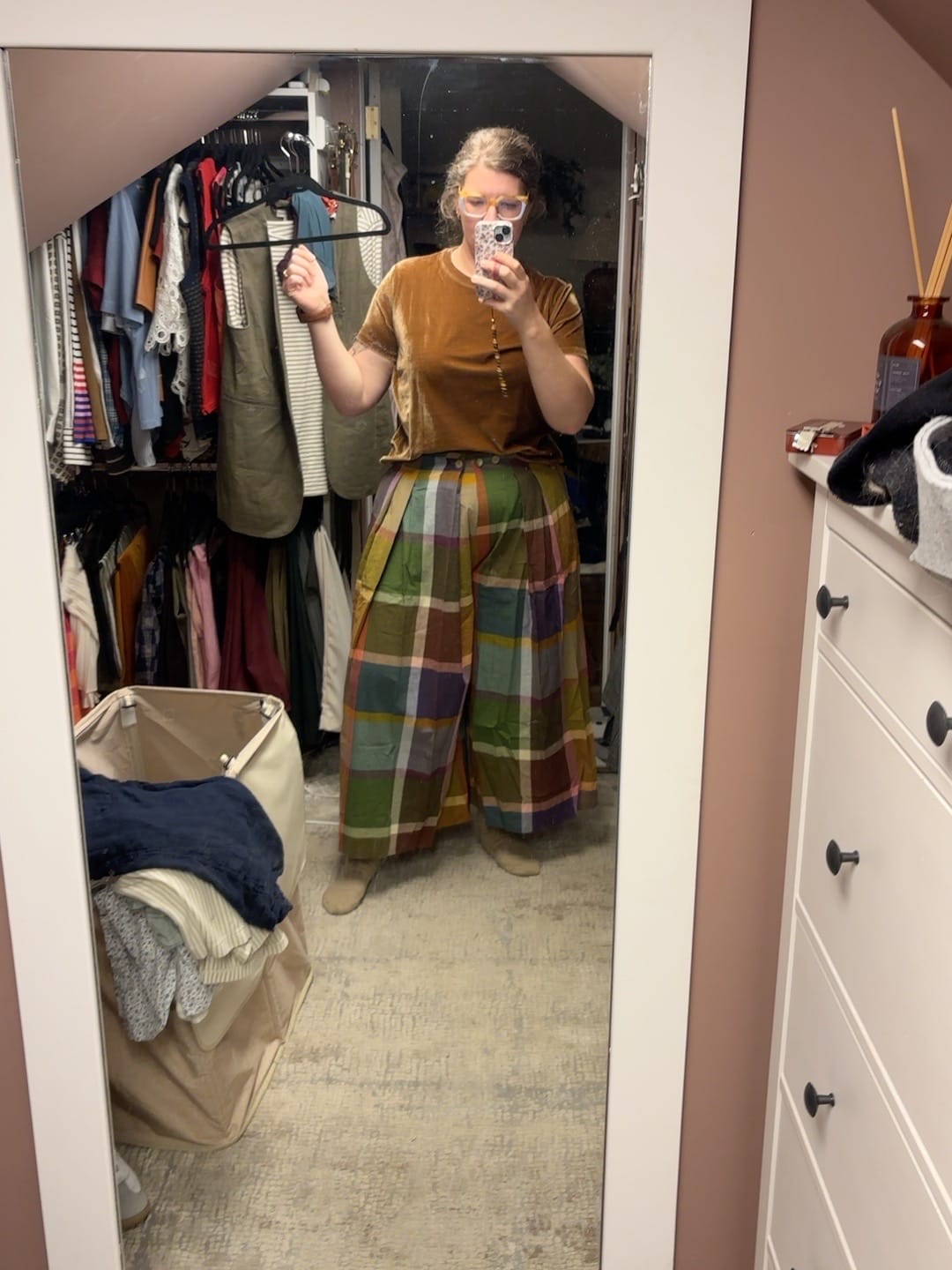 Customer photo review of FRIDA PANTS | ERODE	CHEX