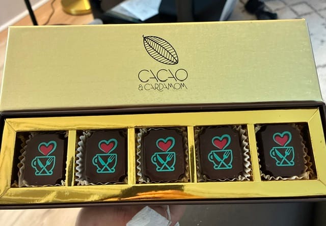 Customer photo review of Customized Logo Chocolate-One Color
