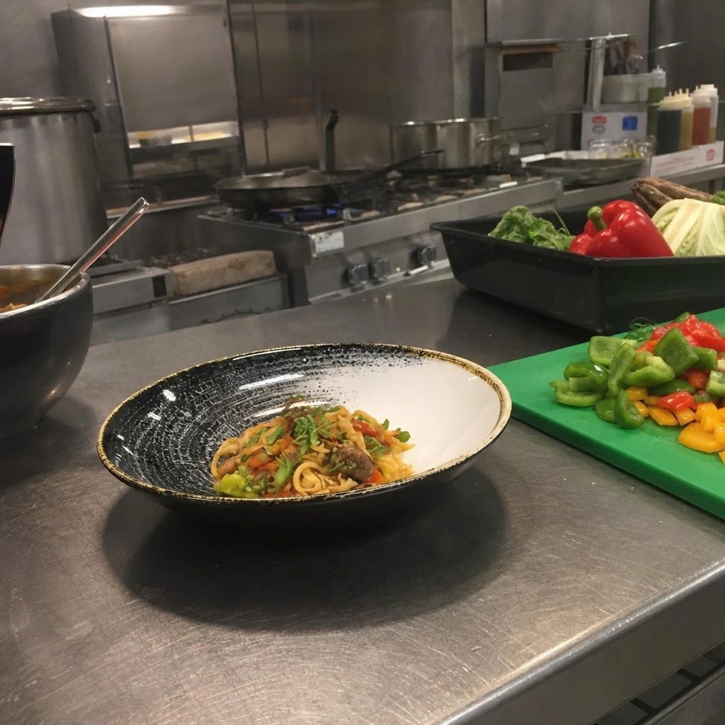 Customer photo review of Deep Bowls 190mm Black Vitrified Ceramic for Dining (Pack of 6)