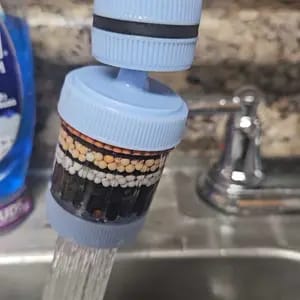 Customer photo review of Filtraggio Acqua Pulita Filtro Rubinetto 6 Strati Girevole