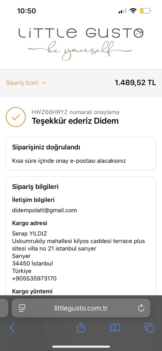 Customer photo review of Hastane çıkış seti hediye kutusu