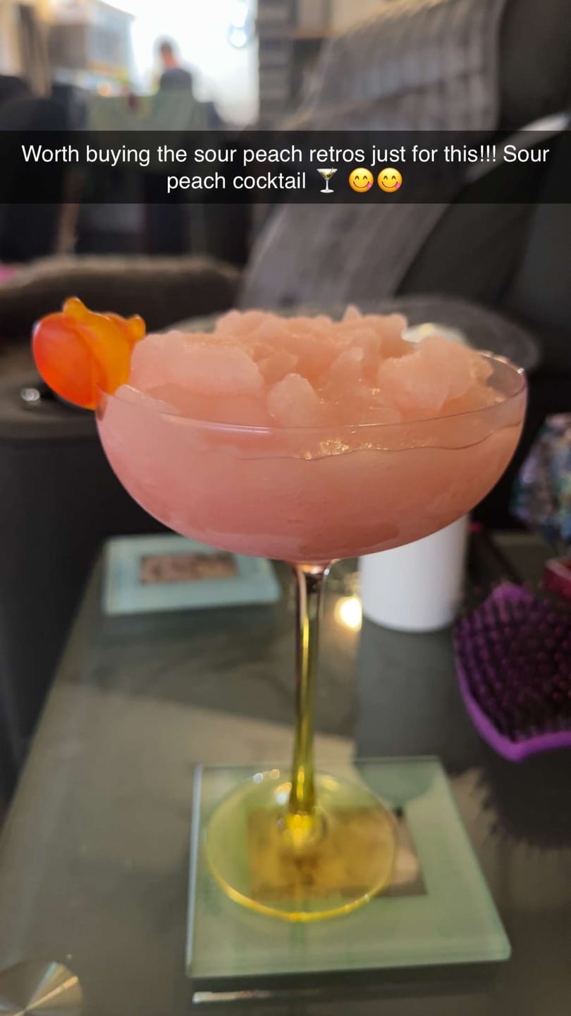 Customer photo review of Sour Peach 750mL
