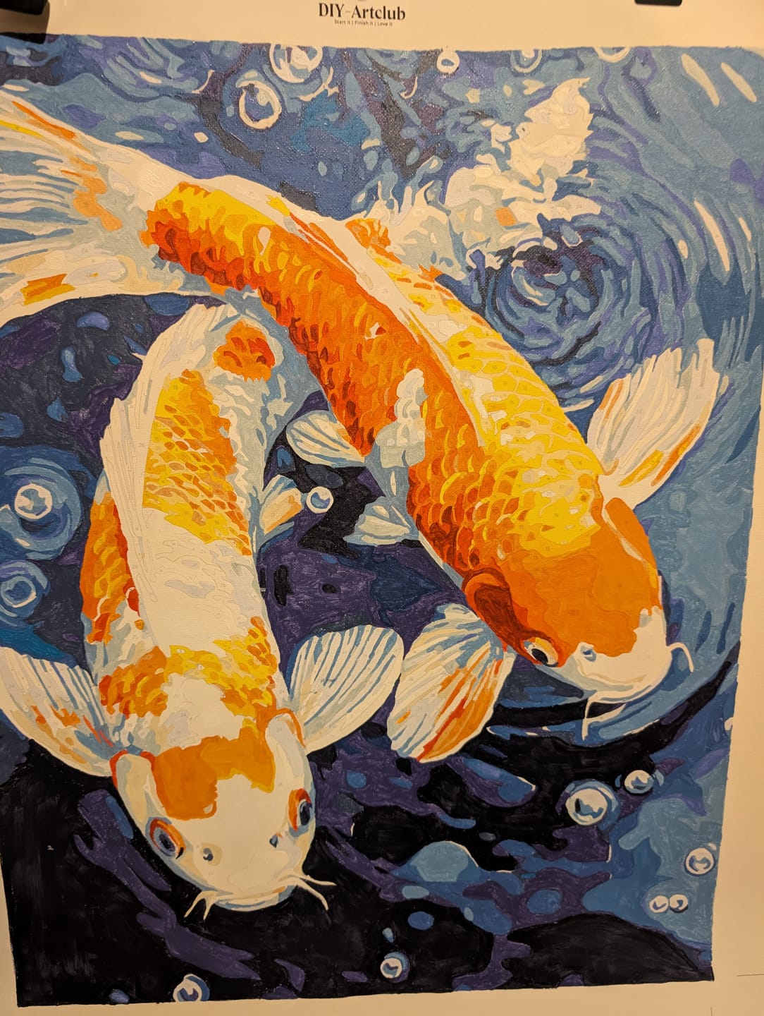 Customer photo review of Traditional Koi fish | Paint by Numbers