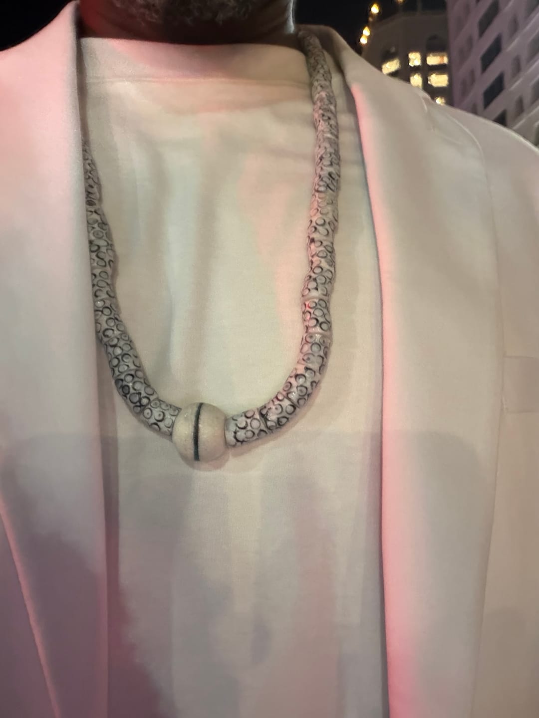Customer photo review of The Akan Royalty Collection : Hene Ni Hemaa ahwenie Necklace - UNISEX