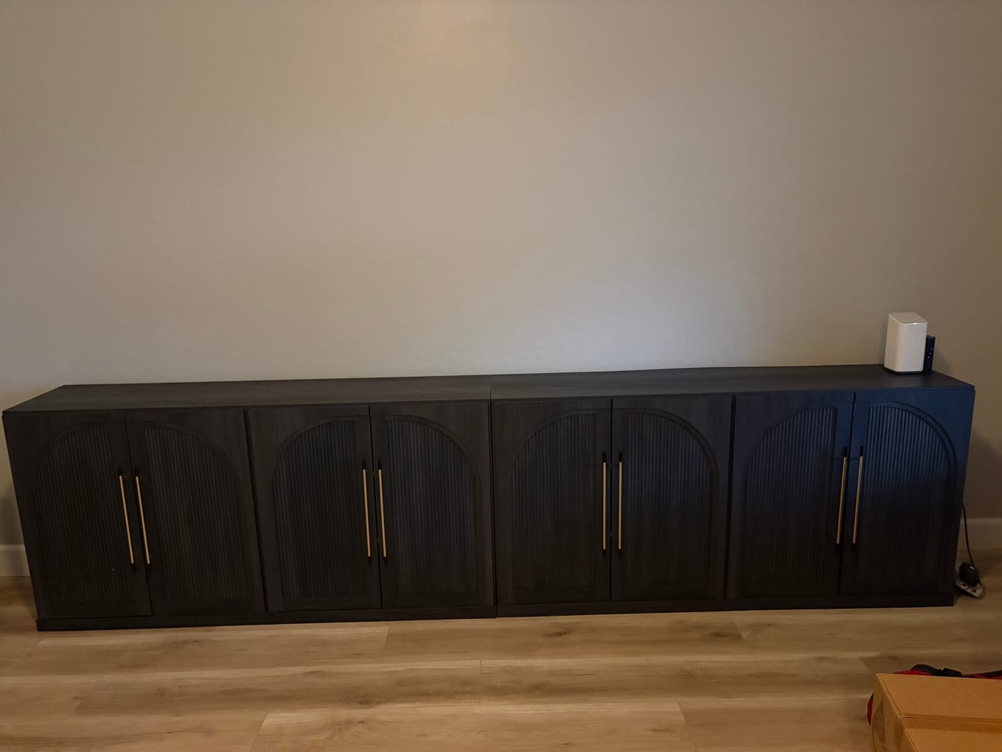 Customer photo review of Jagger 65" Double-Arc Wood Door Sideboards (Set of 2)