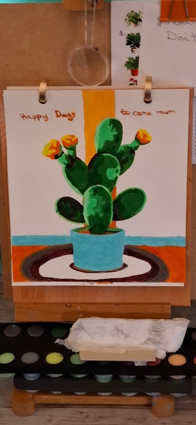 Customer photo review of 2027 Paint by Numbers Desk Calendar | Plants Edition