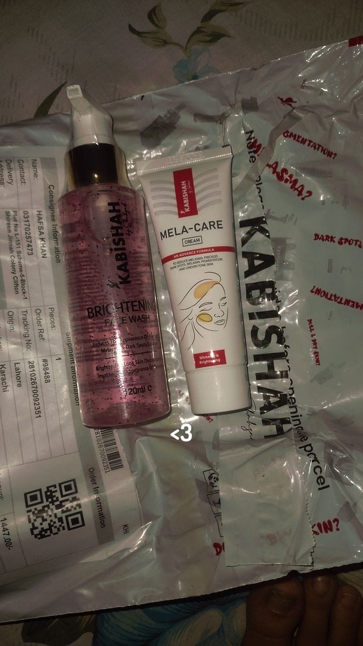 Customer photo review of Mela Care Advanced Brightening Cream Double Pack Bundle