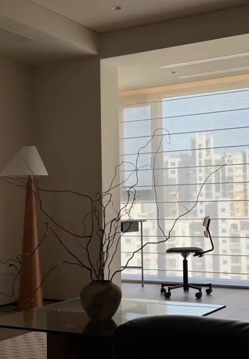 Customer photo review of Conical Oak Solid Wood Floor Lamp - Retro Wabi-Sabi Standing Light & Desk Lamp Fixture for Living Room, Bedroom & Study
