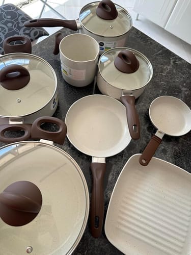 Customer photo review of Brinox - Jogo de Panelas 8 Peças Ceramic Life Smart Plus - Vanilla