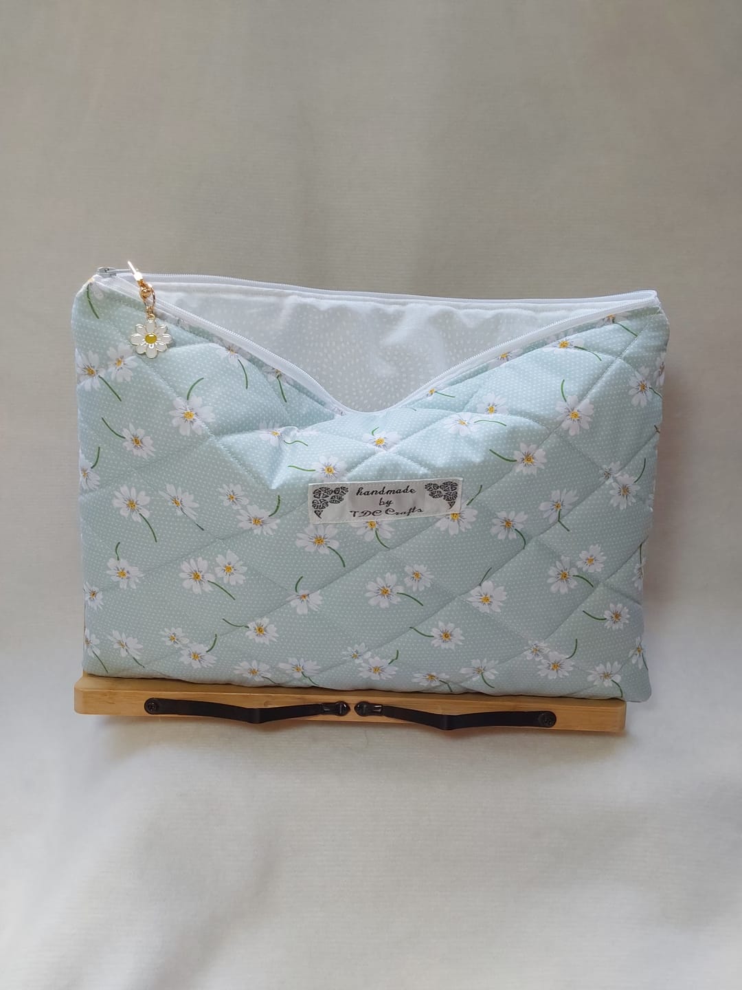 Customer photo review of White Flowers and Polka Dots Polycotton Fabric