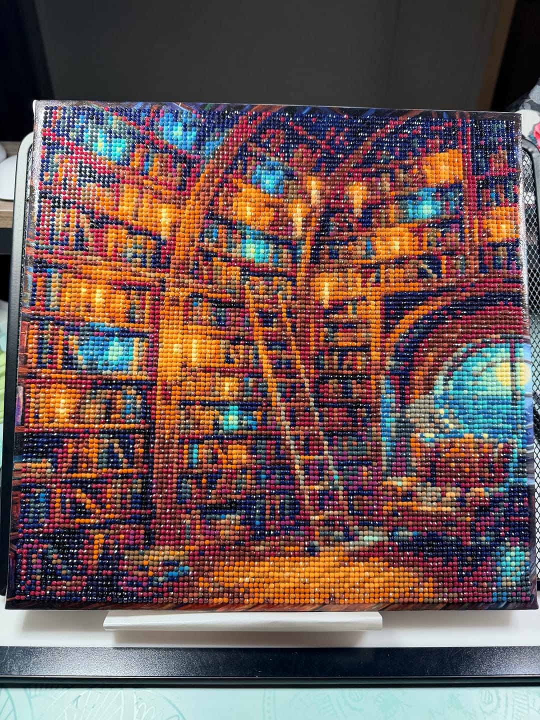 Customer photo review of Enchanted Bookshop Interior Night (Diamond Painting)