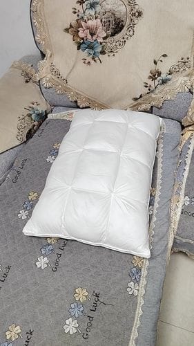 Customer photo review of 700 F.P Luxe Puff Down Pillow