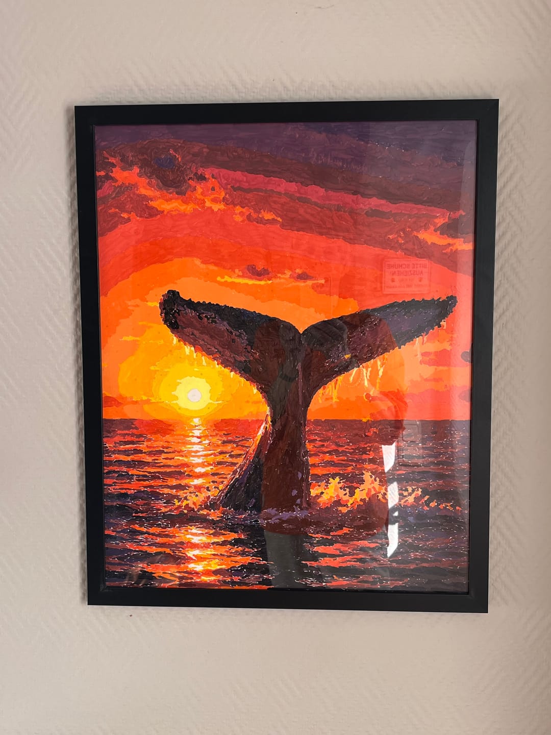 Customer photo review of Malen nach Zahlen - Walflosse im Sonnenuntergang